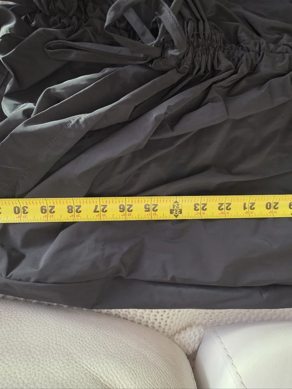 Bryn Walker Black Ruched Midi Skirt (Size M)